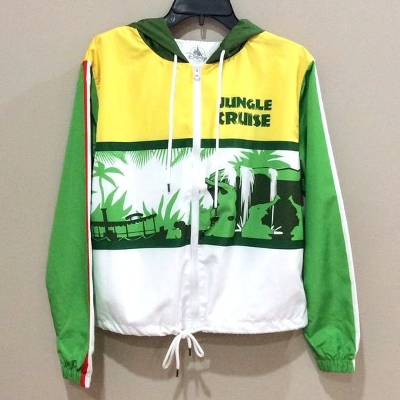 Disney Parks Jungle Cruise Windbreaker Sz XS NWT Hooded Magic Kingdom Jacket - Picture 1 of 5